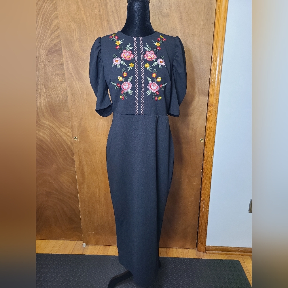 Floral Embroidered Dress